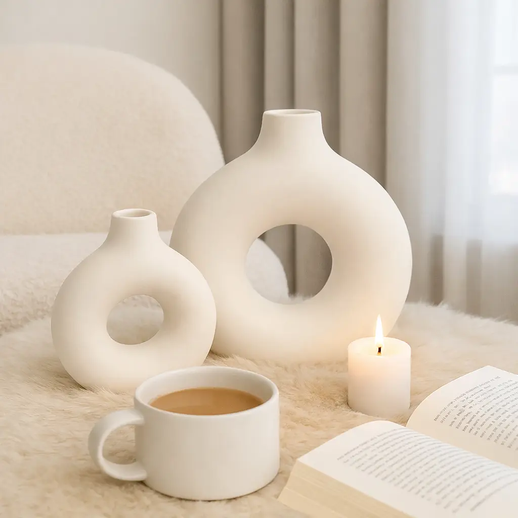 Donut Vase Beige Set