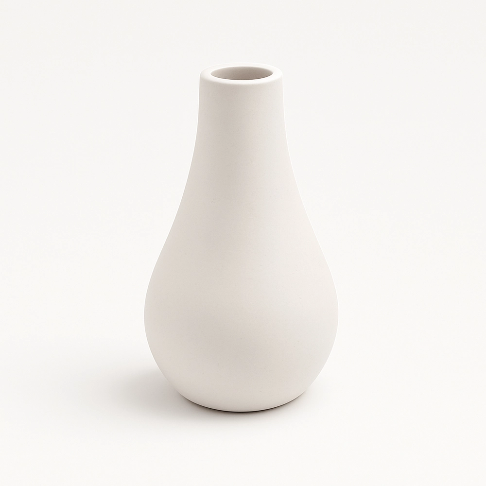 Vase Rund Weiß