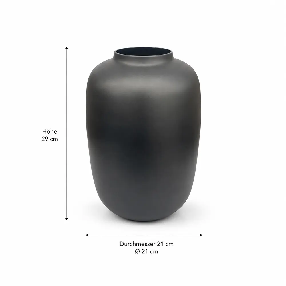 Vase Schwarz Matt S 29cm
