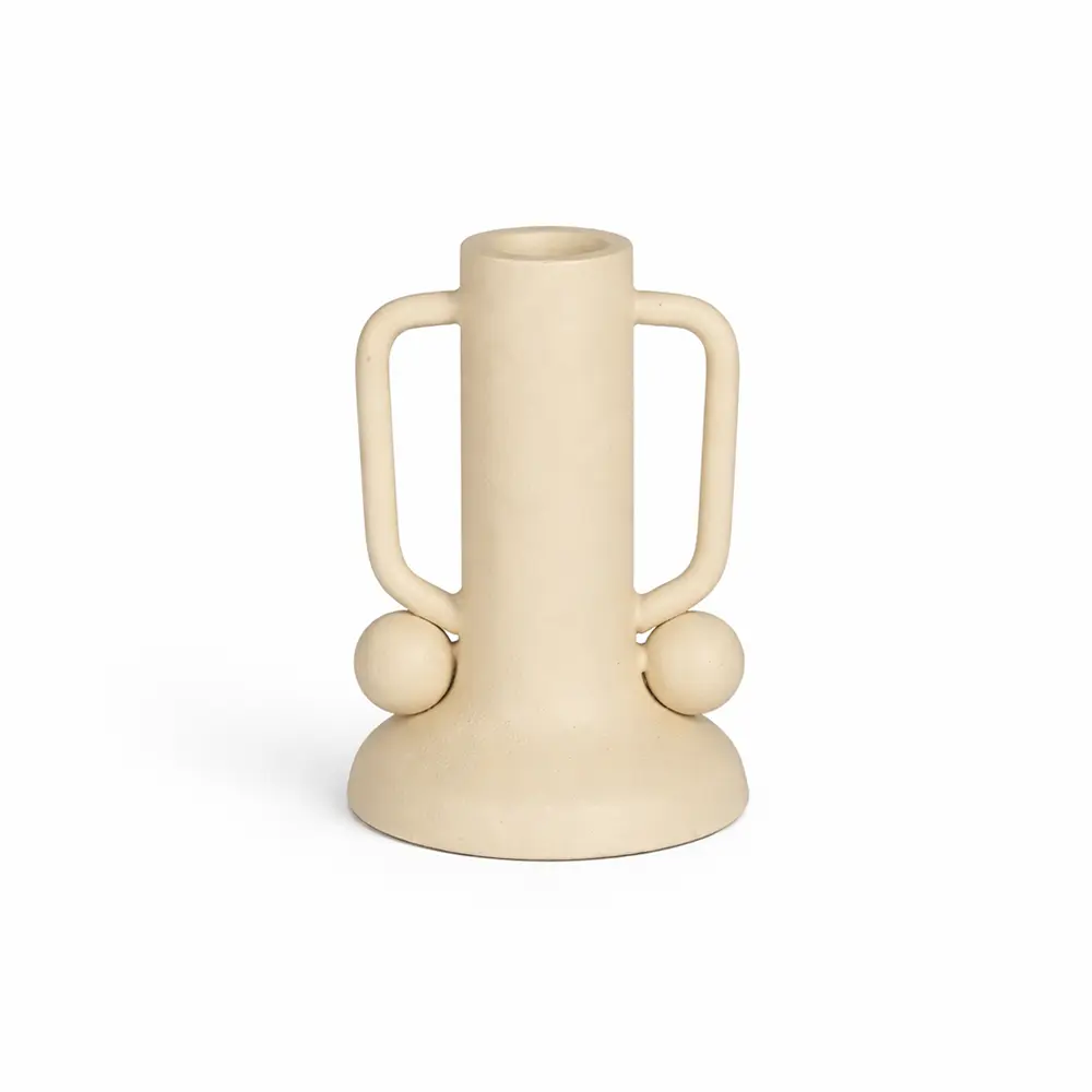 Stabkerzenhalter Metall Beige