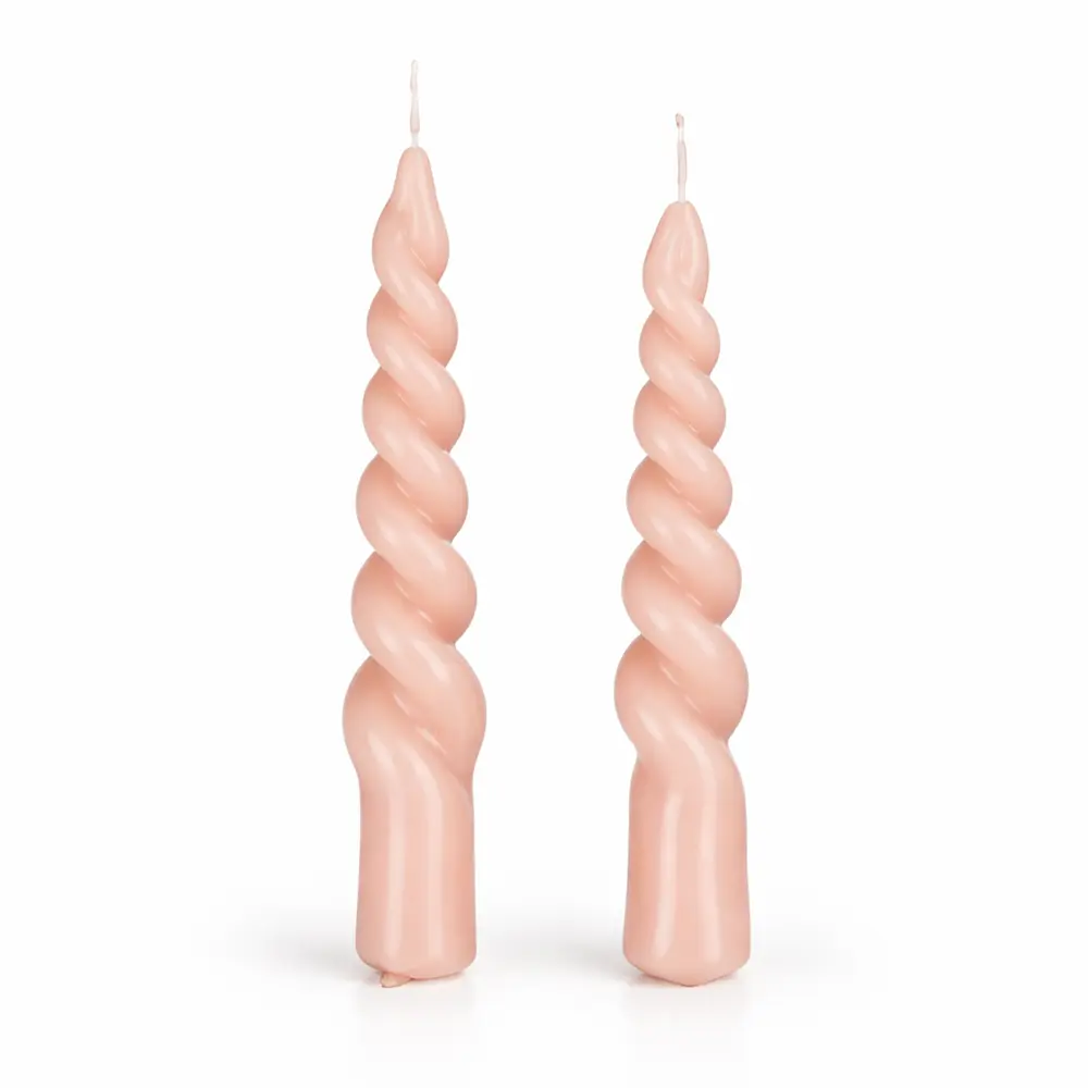 Spitzkerze Gedreht Rosa