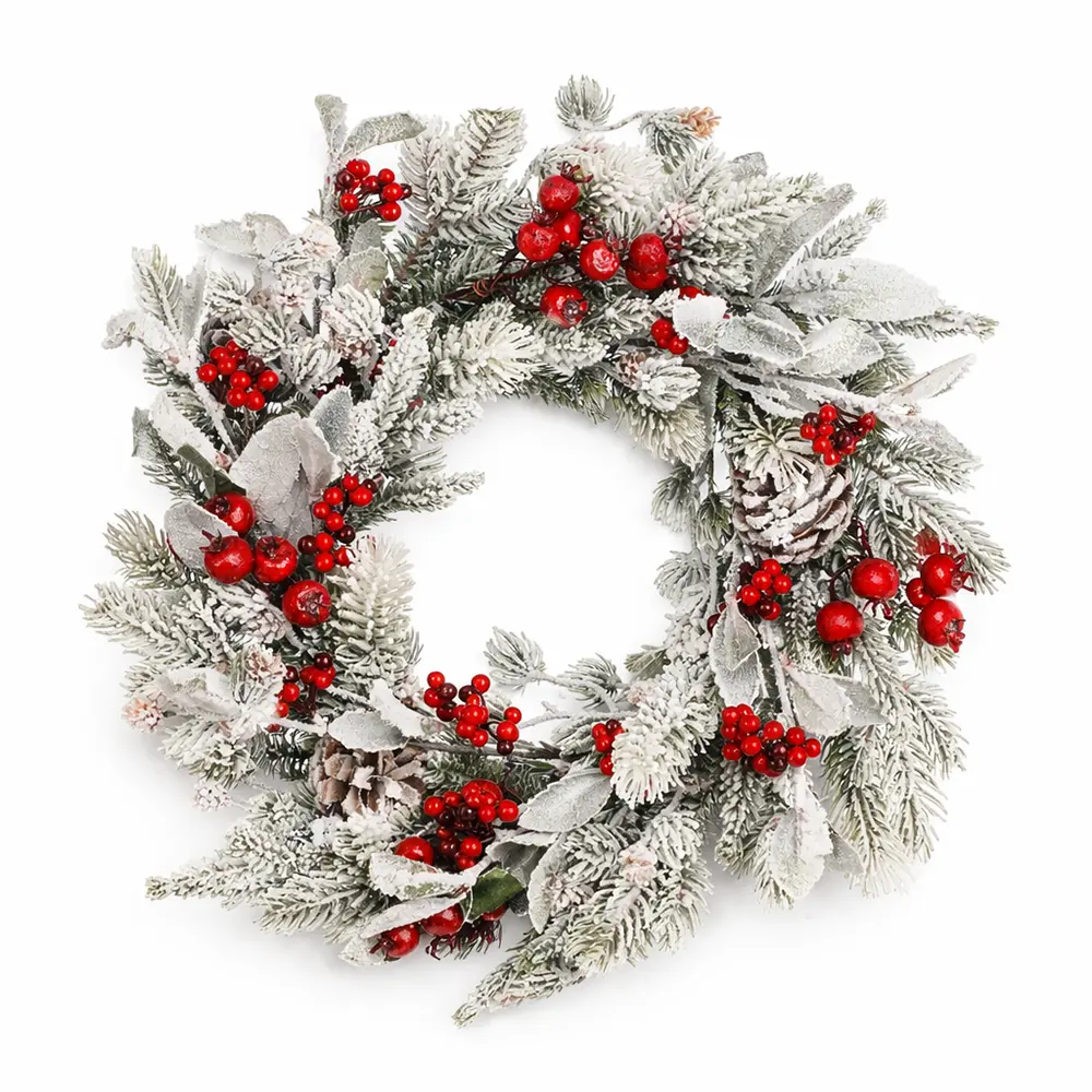 Weihnachtskranz Schneeweiß