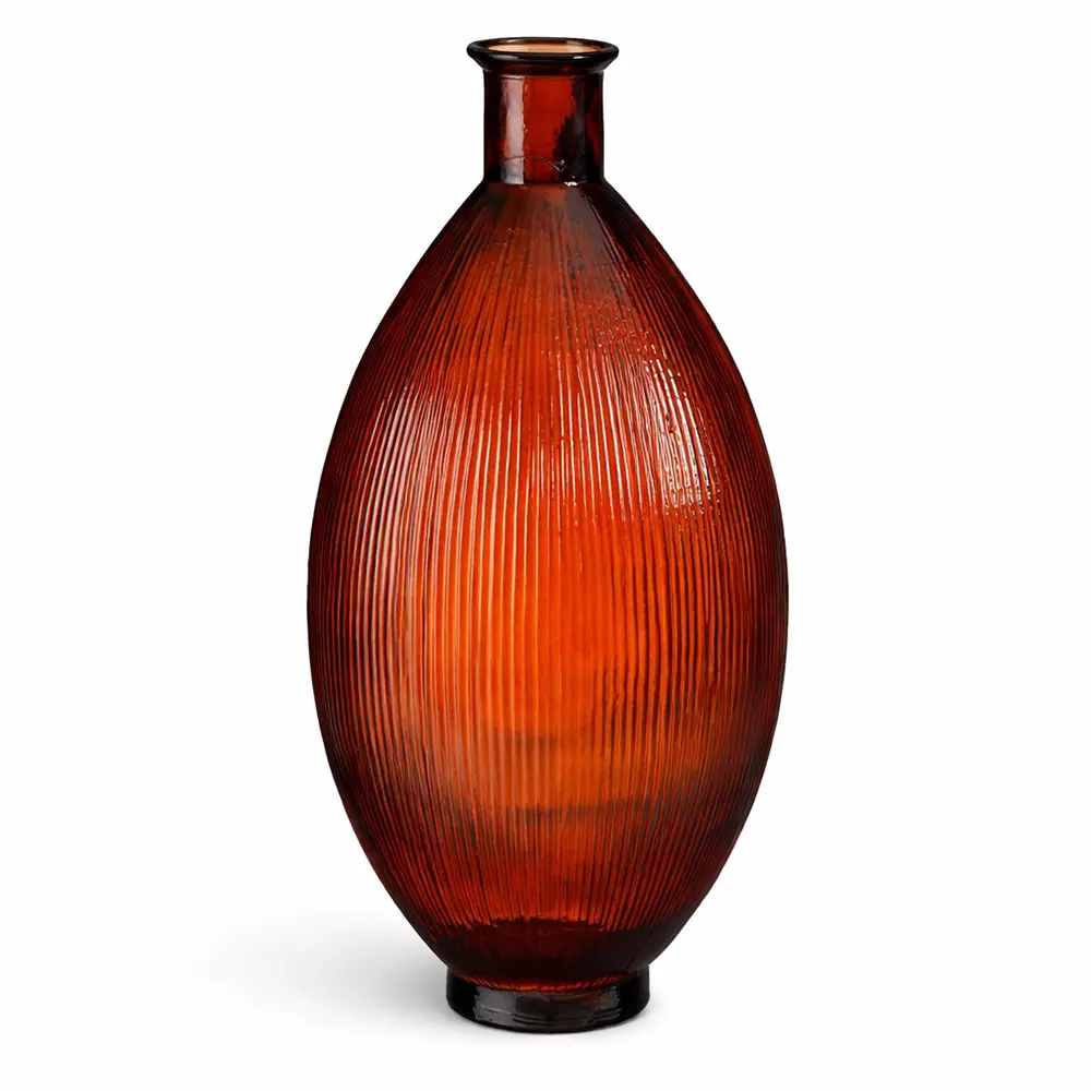 Vase Glas Dunkel Braun