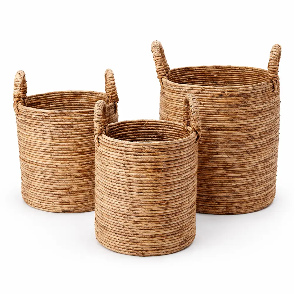 Wäschekorb Bananenfaser 3er Set