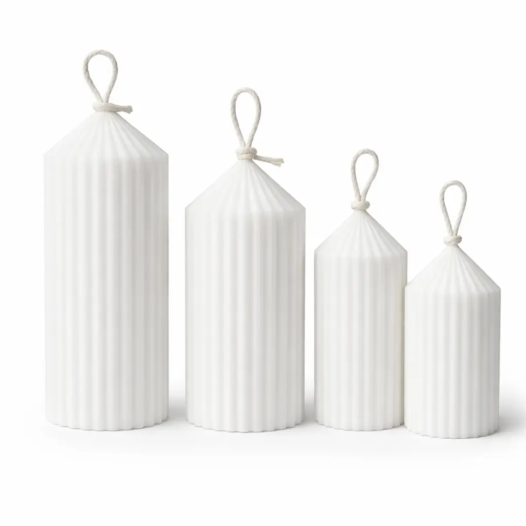 Stumpenkerzen Geriffelt Set featured image