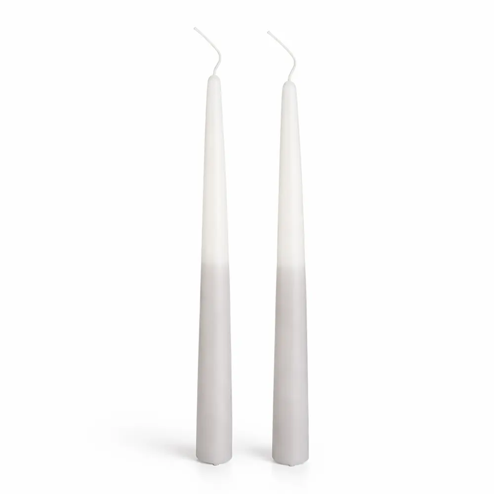 Spitzkerze Dip-Dye Hellgrau featured image