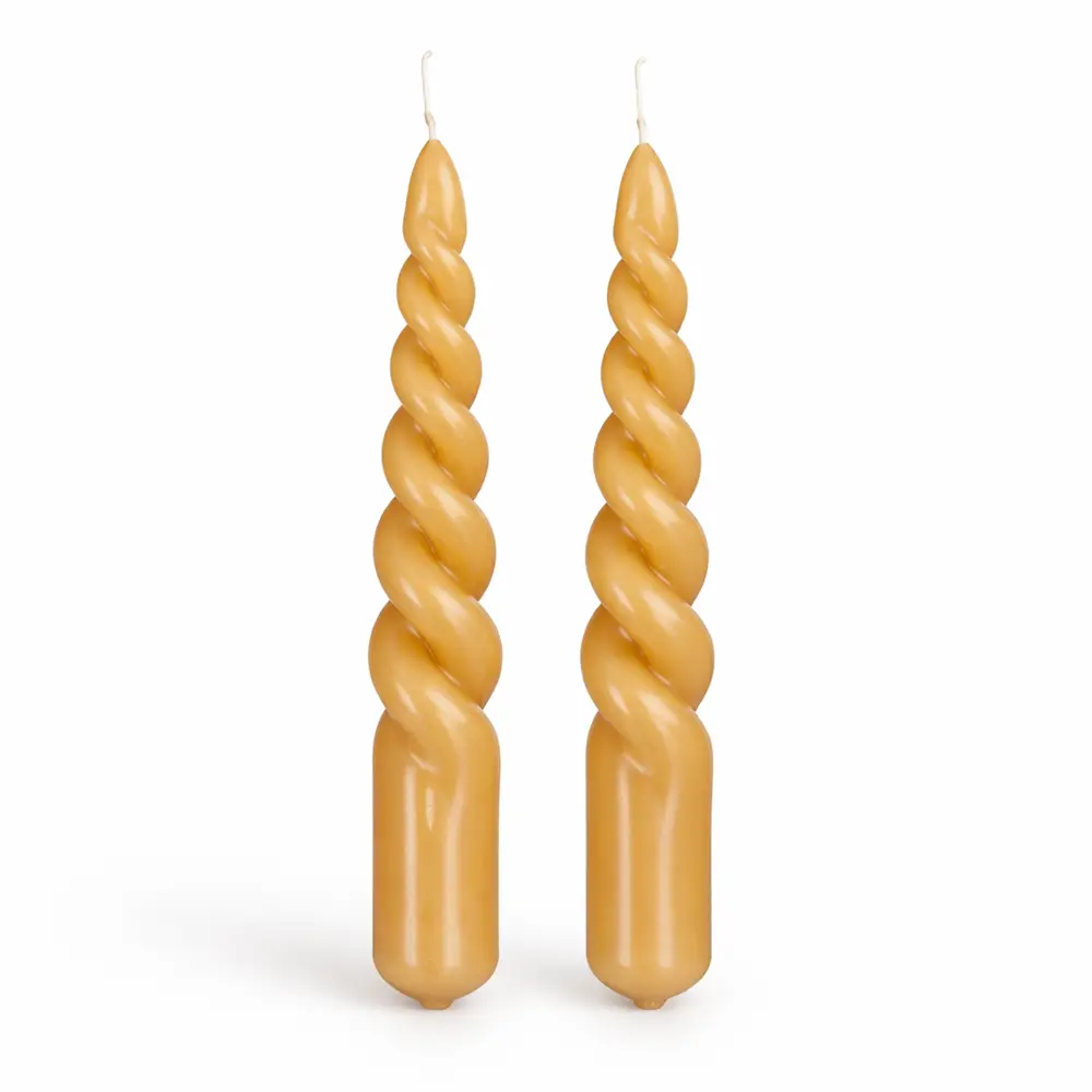 Tafelkerze Twist Hellbraun featured image